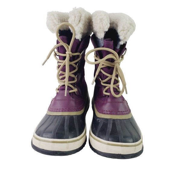 Sorel Winter Carnival Insulated Waterproof Plum Purple Snow Boots, Sz 6 - Picture 6 of 8